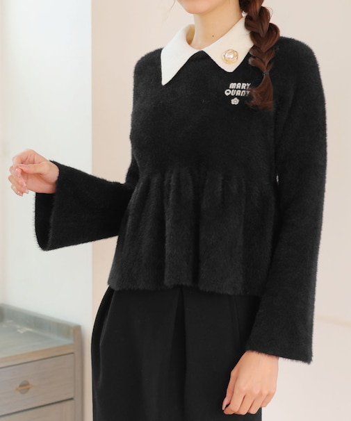 シャギーペプラム プルオーバー