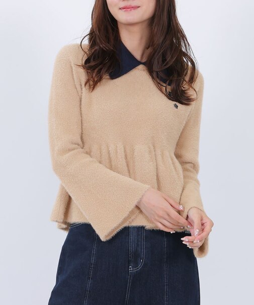 シャギーペプラム プルオーバー