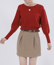 バックリボンニット プルオーバー