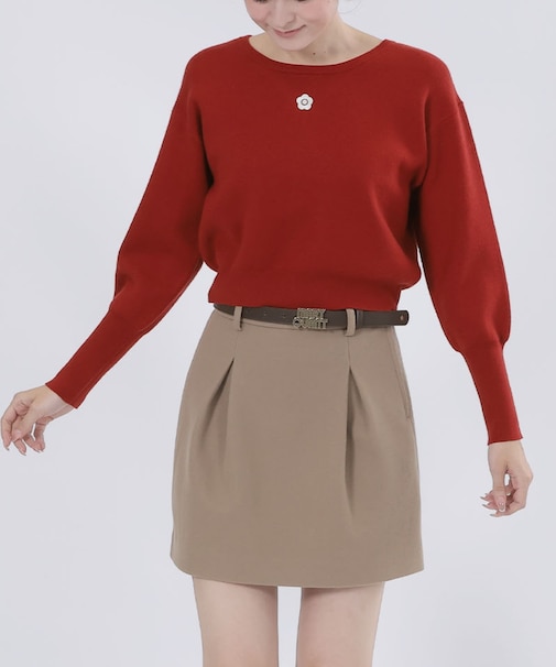 バックリボンニット プルオーバー