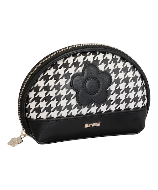 千鳥デイジーパッチ ラウンドポーチ