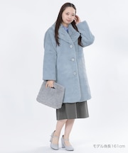 デイジーパールボタンファー ロングコート