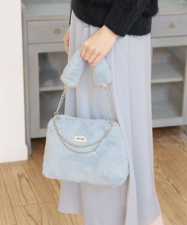 Wチェーンファー 2WAYショルダー