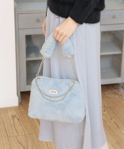 Wチェーンファー 2WAYショルダー