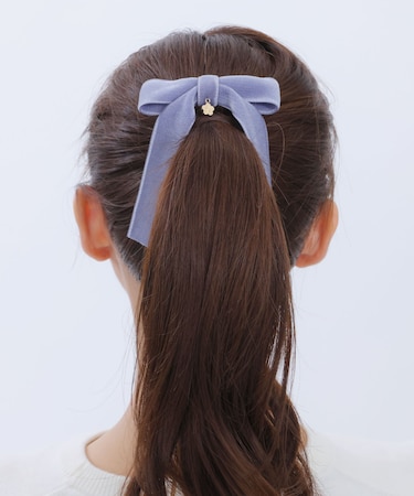 ベロアリボン バレッタ