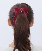 ベロアリボン バレッタ