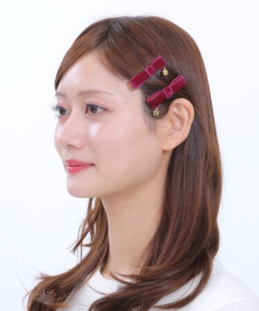 ベロアリボン ワニクリップセット