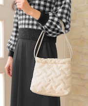 バイアスロゴ刺繍 ミニトート