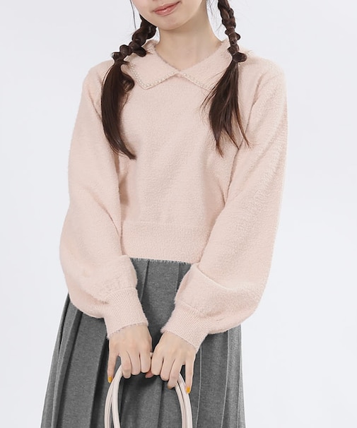 パールシャギーニット プルオーバー