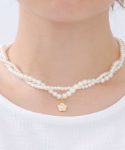 メタルデイジーパール ネックレス