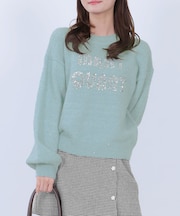 スパンコールニット プルオーバー