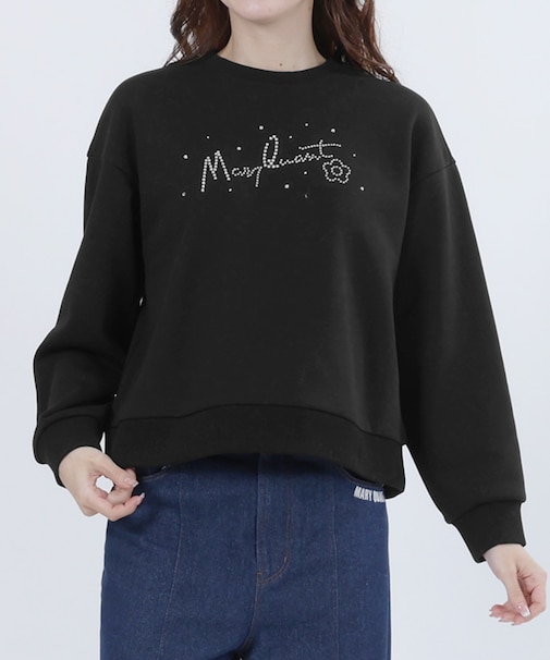 ラインストーンスウェット プルオーバー