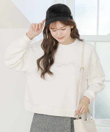 ラインストーンスウェット プルオーバー