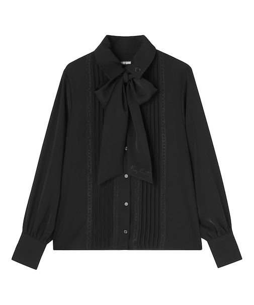 梯子レースピンタック ブラウス