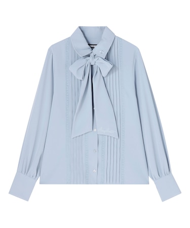 梯子レースピンタック ブラウス