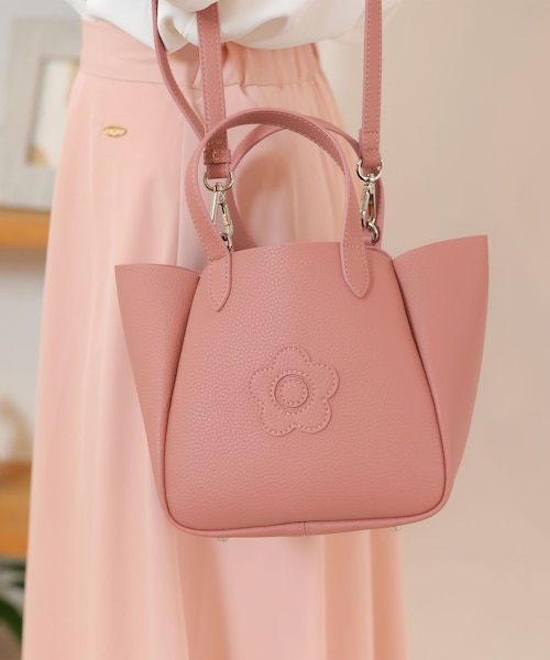 MARY QUANT マリークワント　シュリンクwフェイス2wayミニトート シュリンクWフェイス 2WAYミニトート｜マリークヮントの通販｜&mall