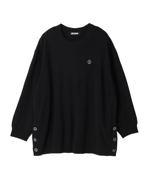 サイドボタンニット プルオーバー