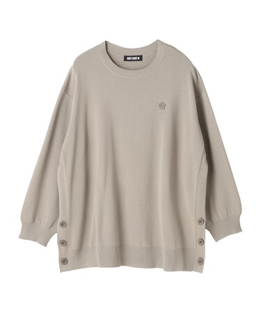 サイドボタンニット プルオーバー