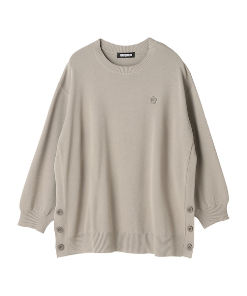 サイドボタンニット プルオーバー