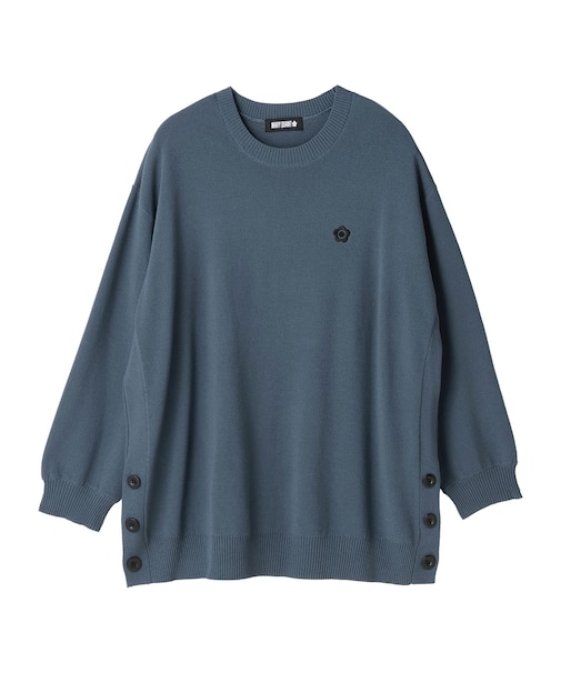 サイドボタンニット プルオーバー