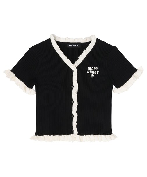 リブフリル カーディガン