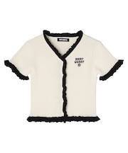 リブフリル カーディガン