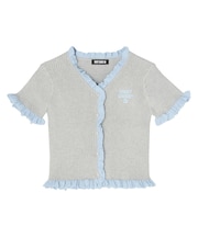 リブフリル カーディガン