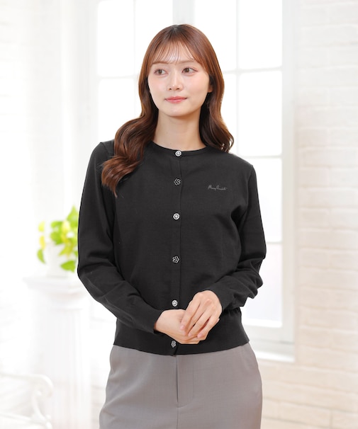 ビジューボタン カーディガン