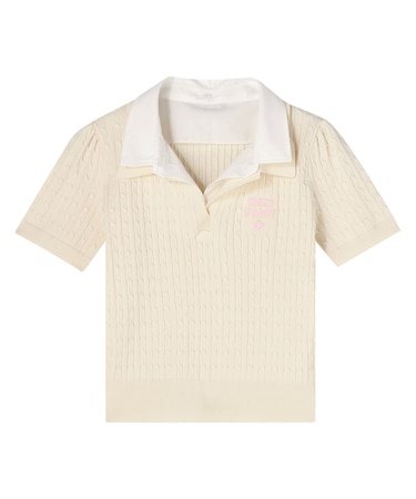 レイヤードポロ プルオーバー