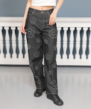 ランダムデイジーデニム パンツ