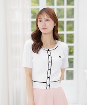 デイジーワンポイントケーブル カーディガン