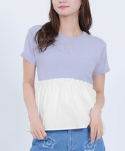 ペプラムドッキングニット プルオーバー