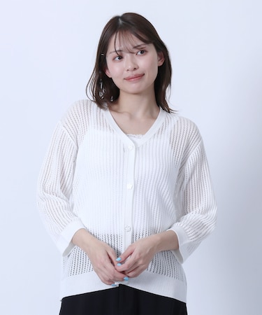 ライトメッシュ カーディガン