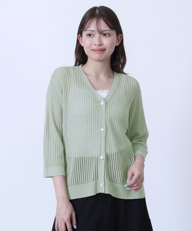 ライトメッシュ カーディガン