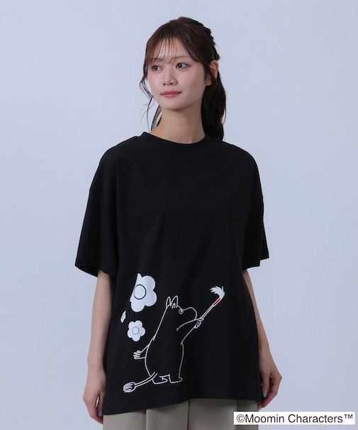 MOOMIN×MQペイントビッグ Tシャツ