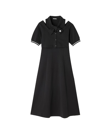 レイヤードデザインポロ ワンピース