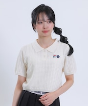 FILA × MARY QUANT クロッシェポロ プルオーバー