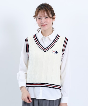 FILA × MARY QUANT ラインニット ベスト