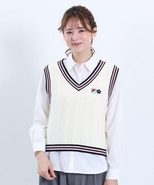 FILA × MARY QUANT ラインニット ベスト