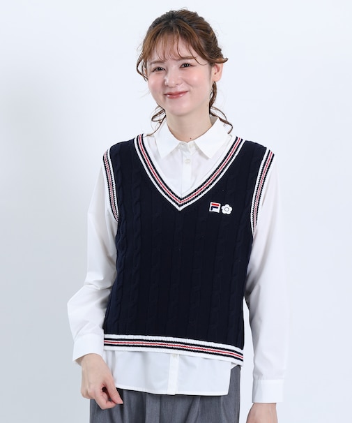 FILA × MARY QUANT ラインニット ベスト
