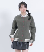 ウールライクスタジャン ブルゾン
