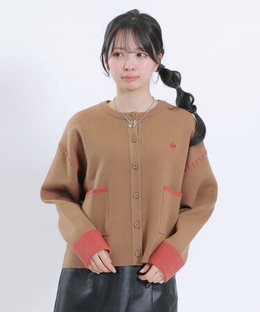 ダブルフェイス カーディガン
