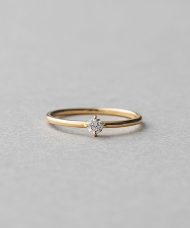 K18 ダイヤモンド 0.1ct リング「ブライト」
