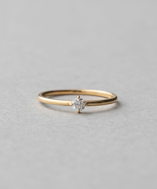 K18 ダイヤモンド 0.1ct リング「ブライト」