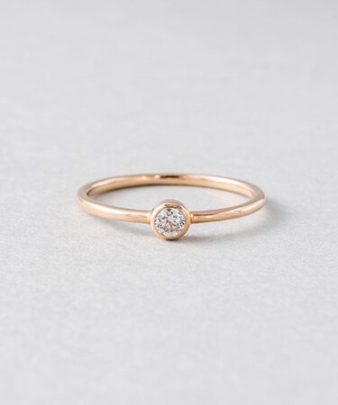 K18 ダイヤモンド 0.1ct リング「ブライト」