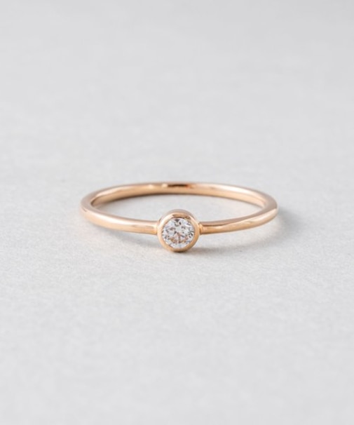 K18 ダイヤモンド 0.1ct リング「ブライト」