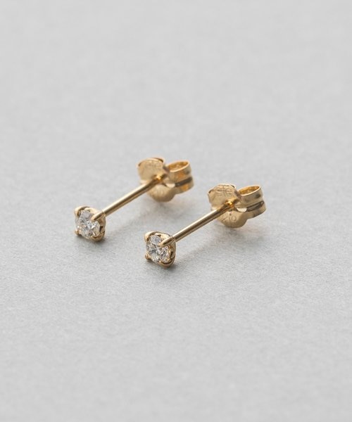 K18 ダイヤモンド 0.1ct ピアス「ブライト」｜エテの通販｜&mall