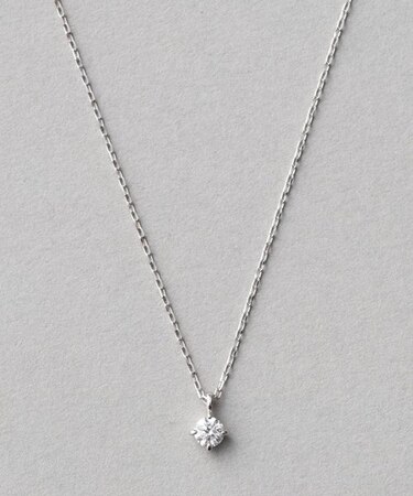 PT900/850 ダイヤモンド 0.1ct ネックレス「ブライト」