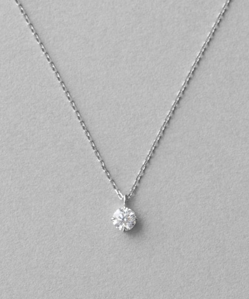 PT900/850 ダイヤモンド 0.2ct ネックレス「ブライト」