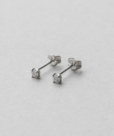 PT900 ダイヤモンド 0.1ct ピアス「ブライト」
